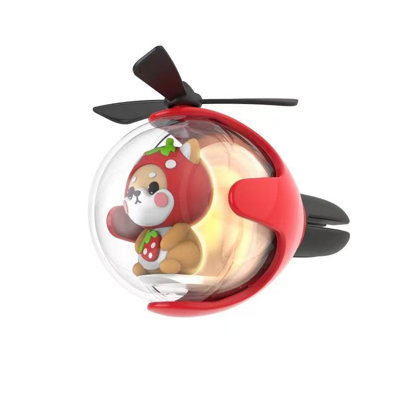 車用 芳香剤丨クリップ式 吹き出し口 消臭・点灯可能・7色光源 固形芳香剤2枚入