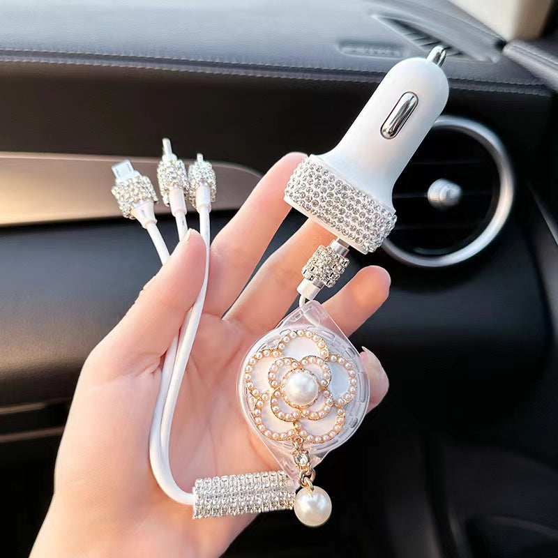 車載多機能充電ケーブル|3in1・android・Lightning・Type-Cポート・幅広い互換性・便利・一本多役