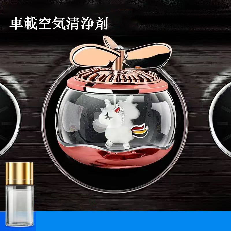 車載芳香剤 エアコン吹き出し口回転式 芳香剤 可愛い動物 装飾擺飾