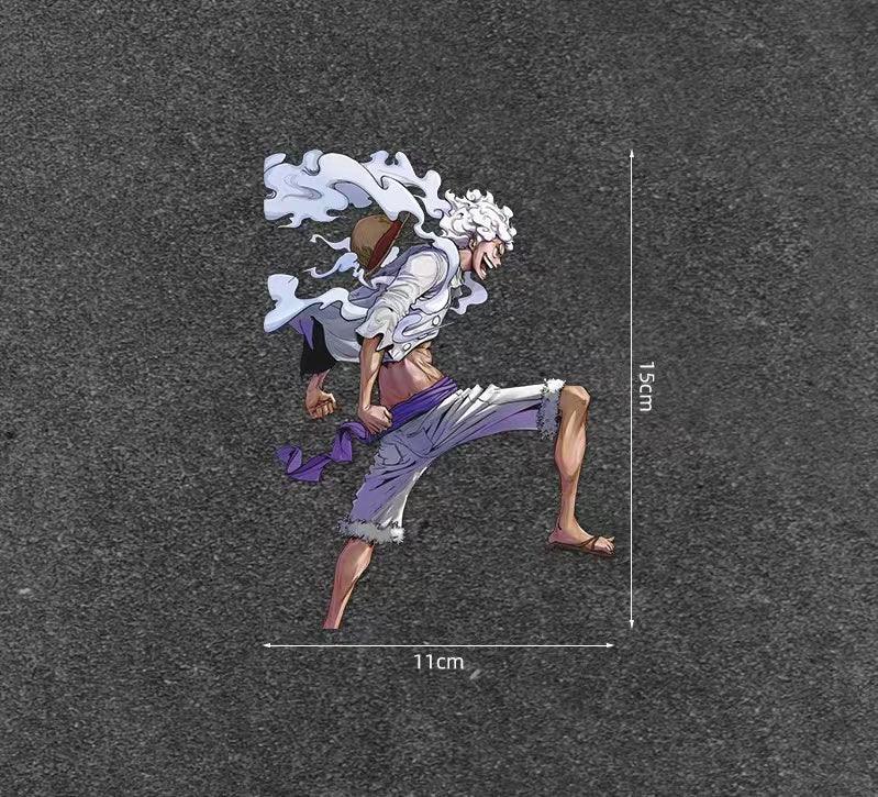 車のステッカースクラッチカバーカバーステッカーワンピースルフィ 5 ギア  防水  車のステッカーオートバイ電気自動車パーソナライズされたステッカー