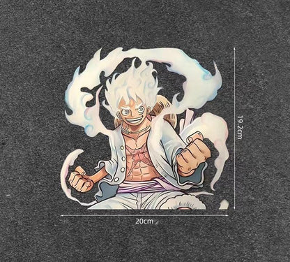 車のステッカースクラッチカバーカバーステッカーワンピースルフィ 5 ギア  防水  車のステッカーオートバイ電気自動車パーソナライズされたステッカー