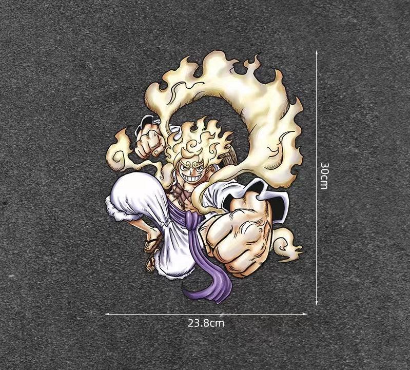 車のステッカースクラッチカバーカバーステッカーワンピースルフィ 5 ギア  防水  車のステッカーオートバイ電気自動車パーソナライズされたステッカー