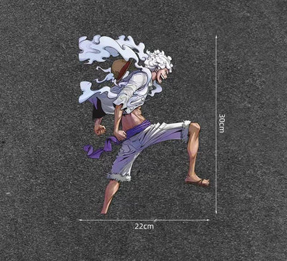 車のステッカースクラッチカバーカバーステッカーワンピースルフィ 5 ギア  防水  車のステッカーオートバイ電気自動車パーソナライズされたステッカー