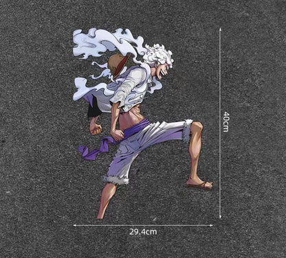 車のステッカースクラッチカバーカバーステッカーワンピースルフィ 5 ギア  防水  車のステッカーオートバイ電気自動車パーソナライズされたステッカー