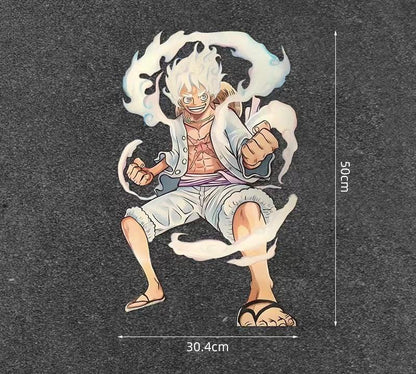 車のステッカースクラッチカバーカバーステッカーワンピースルフィ 5 ギア  防水  車のステッカーオートバイ電気自動車パーソナライズされたステッカー