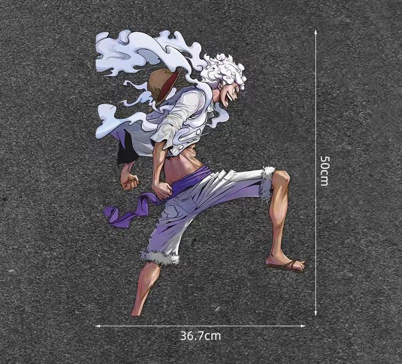 車のステッカースクラッチカバーカバーステッカーワンピースルフィ 5 ギア  防水  車のステッカーオートバイ電気自動車パーソナライズされたステッカー