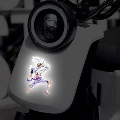 車のステッカースクラッチカバーカバーステッカーワンピースルフィ 5 ギア  防水  車のステッカーオートバイ電気自動車パーソナライズされたステッカー