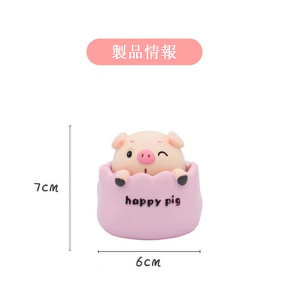 カー用品　可愛い首振り子豚の車内擺飾 インテリア コンソール擺飾