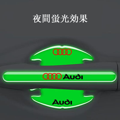 車用品　夜光レーザーカラー （8個セット） 傷防止ドアエッジガード、ドアハンドルプロテクター、ドアエッジプロテクター、ハンドル傷防止ステッカー、装飾