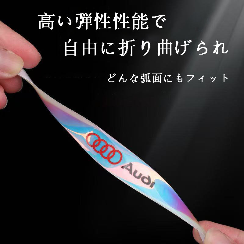 車用品　夜光レーザーカラー （8個セット） 傷防止ドアエッジガード、ドアハンドルプロテクター、ドアエッジプロテクター、ハンドル傷防止ステッカー、装飾