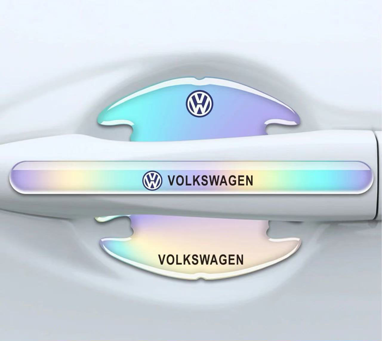 車用品　夜光レーザーカラー （8個セット） 傷防止ドアエッジガード、ドアハンドルプロテクター、ドアエッジプロテクター、ハンドル傷防止ステッカー、装飾