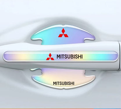 車用品　夜光レーザーカラー （8個セット） 傷防止ドアエッジガード、ドアハンドルプロテクター、ドアエッジプロテクター、ハンドル傷防止ステッカー、装飾