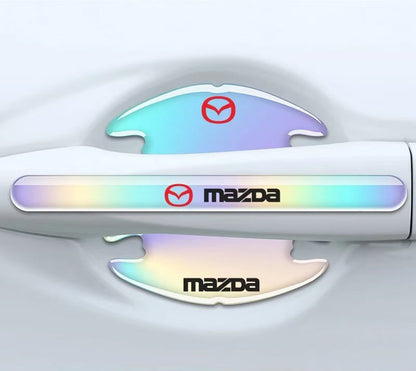 車用品　夜光レーザーカラー （8個セット） 傷防止ドアエッジガード、ドアハンドルプロテクター、ドアエッジプロテクター、ハンドル傷防止ステッカー、装飾