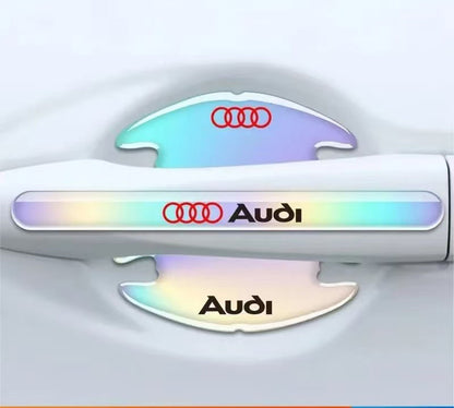 車用品　夜光レーザーカラー （8個セット） 傷防止ドアエッジガード、ドアハンドルプロテクター、ドアエッジプロテクター、ハンドル傷防止ステッカー、装飾