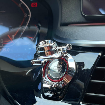 車用品 車装飾アクセサリー ターボワンボタンスタート装飾カバー 車内ボタン装飾保護カバー スタートボタンデコレーションリング