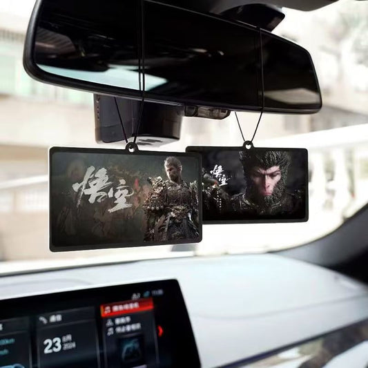 車  芳香剤  黒神話悟空ゲーム (5枚入）車内に異臭ストラップをなくし、車の芳香剤薄香の雰囲気で両面の車載香薫を飾る