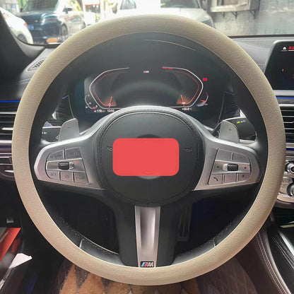 車用シリコーンステアリンググリップ 全車種対応 四季用 薄型 ファッションデザイン 汗を吸収し 滑りにくく 柔らかい質感